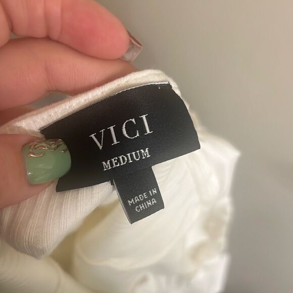 ✨VICI Clean Sweep Cotton Ribbed Sz Medium Bodysuit✨ - Picture 5 of 6